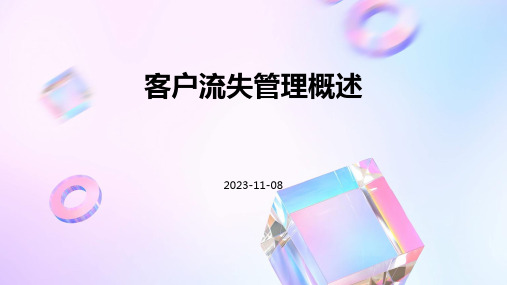 客户流失管理概述