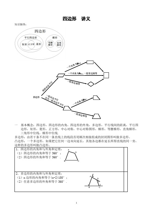 沪科版四边形讲义(DOC)