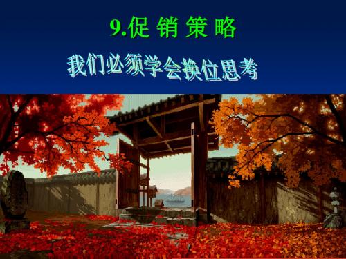 《市场营销管理》9.促销策略
