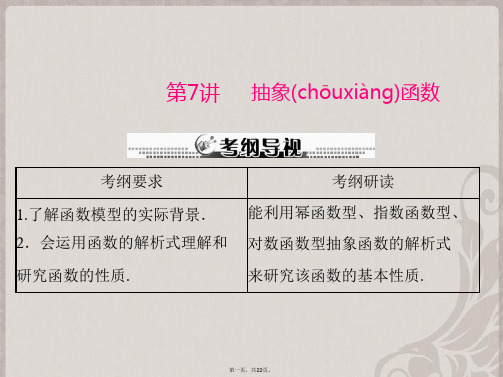 高三数学一轮复习 第三章 第7讲 抽象函数课件 理 新人教A版