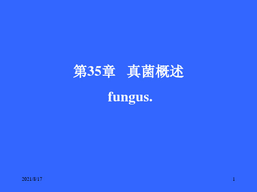 【教学课件】第36章---真菌总论