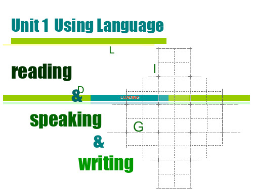 人教高中英语必修4Unit1Using Language(共27张PPT)