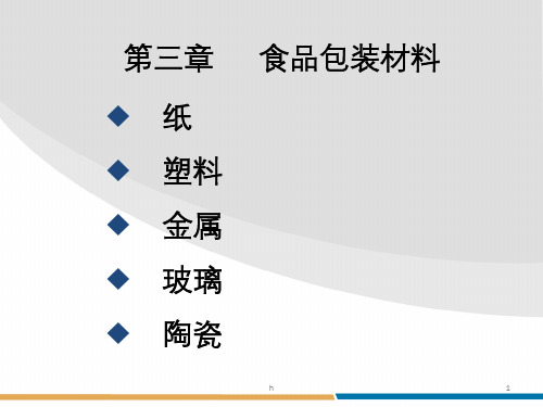 《食品包装材料》PPT课件