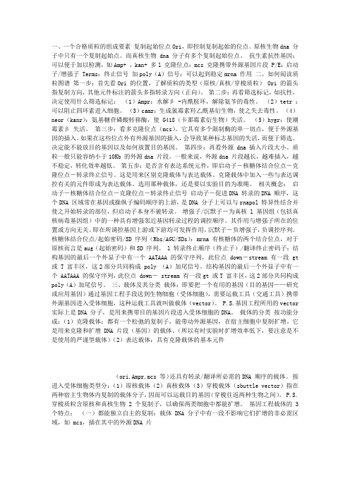教你如何阅读质粒图谱