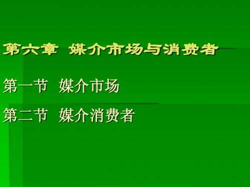 6.第六章媒介市场与消费者