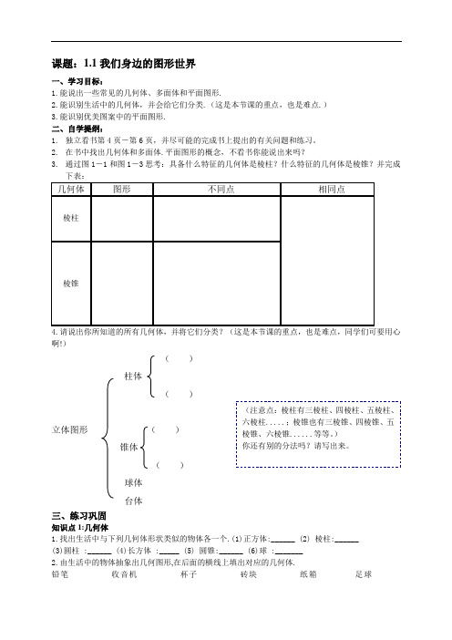 1.1我们身边的图形世界