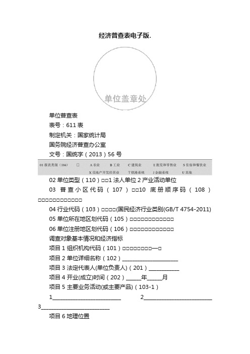 经济普查表电子版.