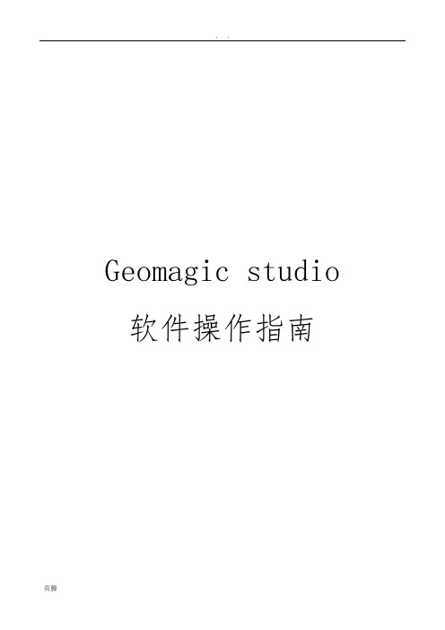 Geomagic-studio软件操作指南