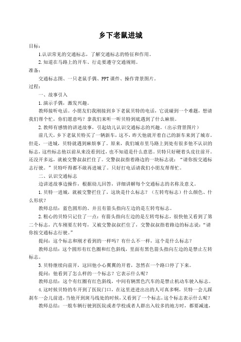 综合活动：乡下老鼠进城 精品