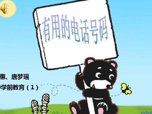 有用的电话号码PPT