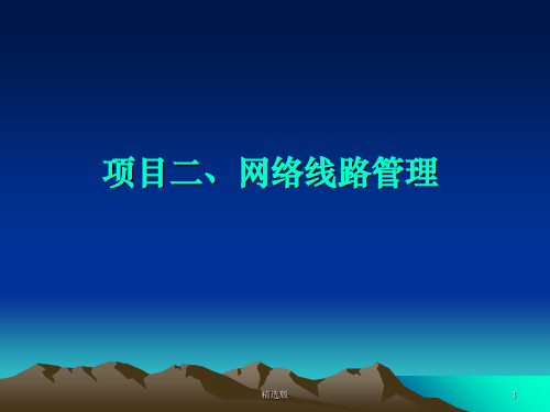 《网络线路管理》ppt课件