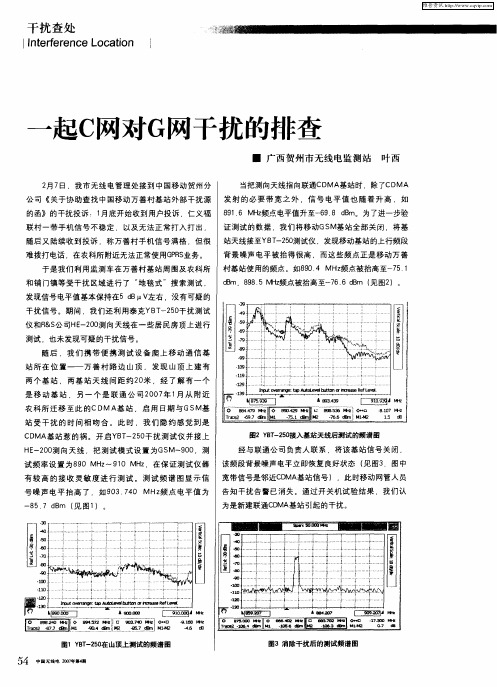 一起C网对G网干扰的排查