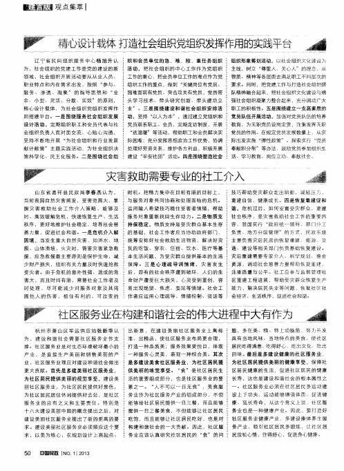精心设计载体 打造社会组织党组织发挥作用的实践平台