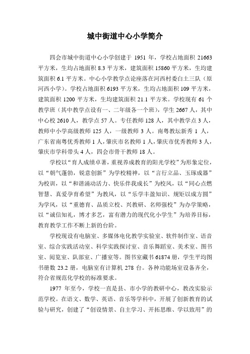 城中街道中心小学简介