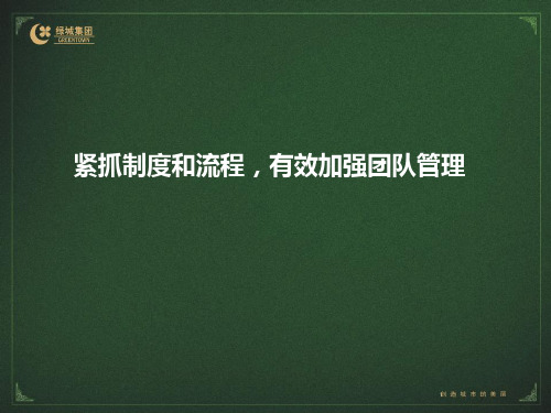 绿城项目营销团队精细化管理5