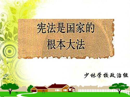 宪法是国家的根本大法(1)