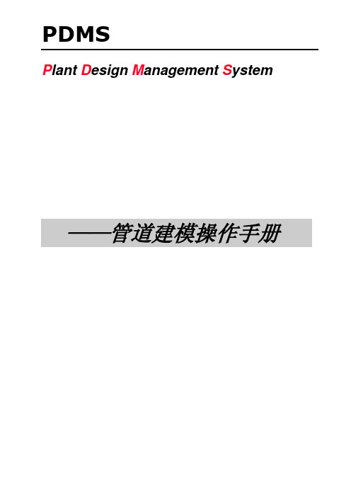 PDMS管道建模培训手册