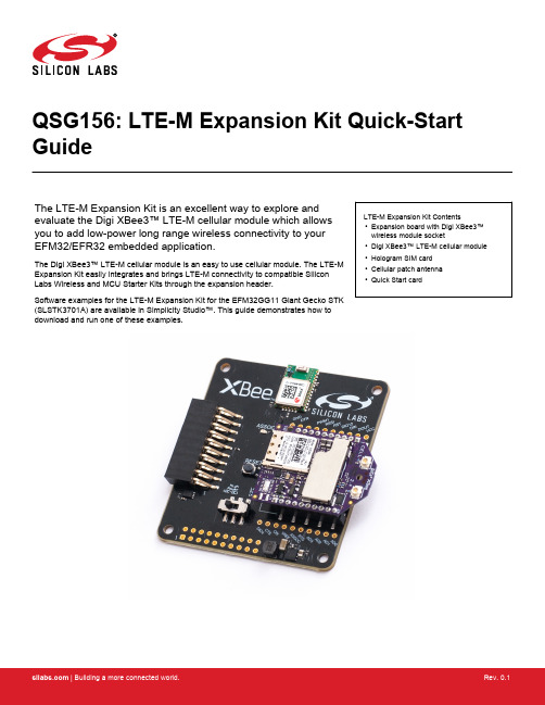 LTE-M Expansion Kit 快速入门指南说明书