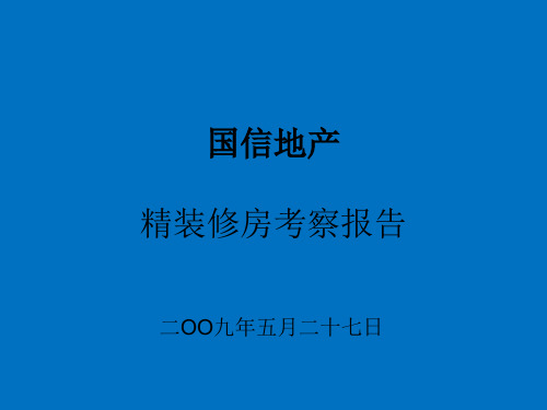 南京仁恒精装修考察报告