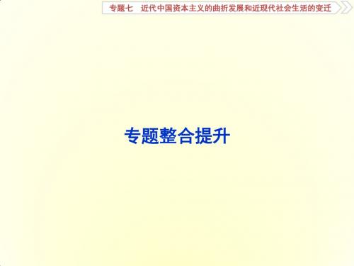2018版高考历史(全国)一轮复习课件：专题七专题整合提升