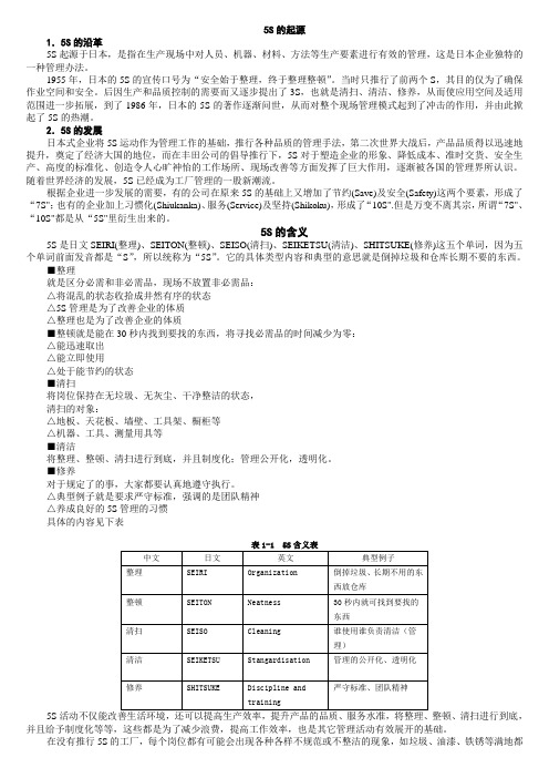 5S管理