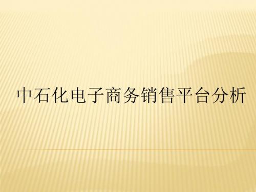 电子商务中石化   PPT