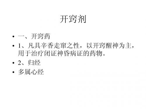 开窍剂
