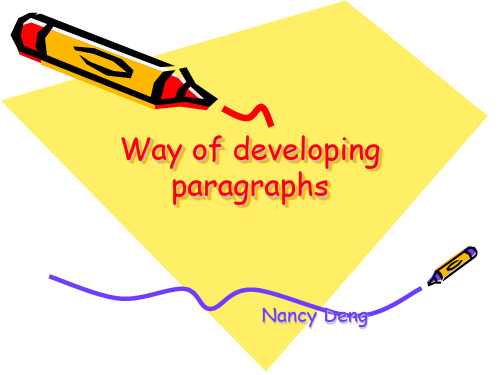 ways of developing paragraphs