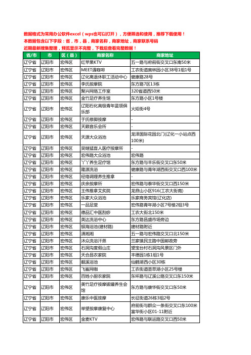 2020新版辽宁省辽阳市宏伟区休闲娱乐工商企业公司商家名录名单黄页联系电话号码地址大全140家