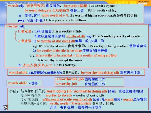 worth的用法
