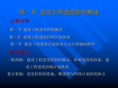 建设工程进度控制概述