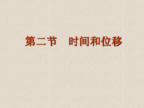 高一物理必修一第一章 第二节 时间与位移优秀课件