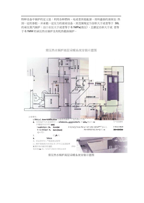 常压热水锅炉安装系统图