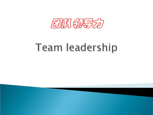 团队领导力ppt PowerPointTemplate