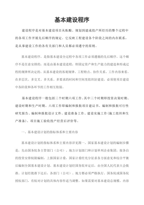 建设工程项目基本程序