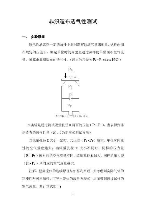 非织造布透气性测试