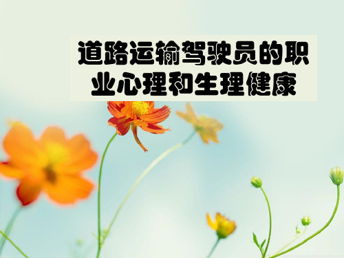 驾驶心理与生理