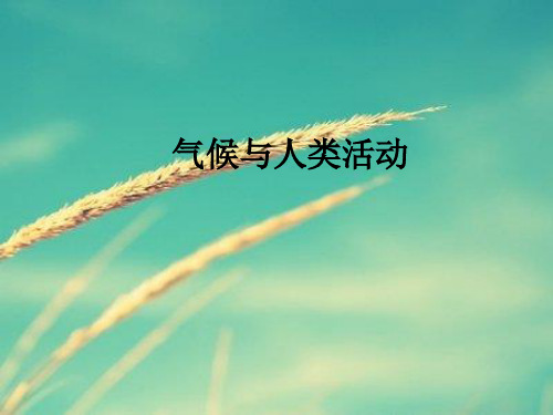 PPT教学课件气候与人类活动