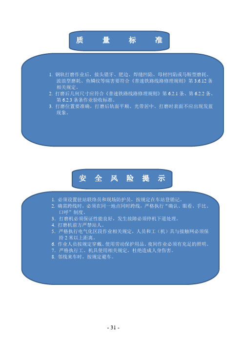 仿形打磨机打磨作业指导书