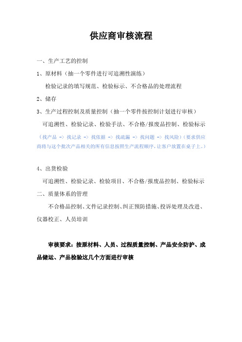 供应商审核流程