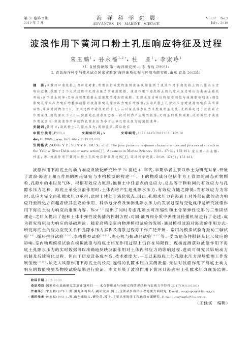 波浪作用下黄河口粉土孔压响应特征及过程