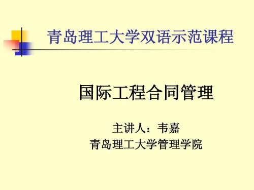 国际工程合同管理 07