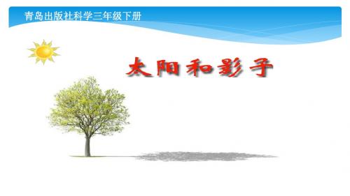 青岛版小学科学三年级下册《太阳和影子》课件