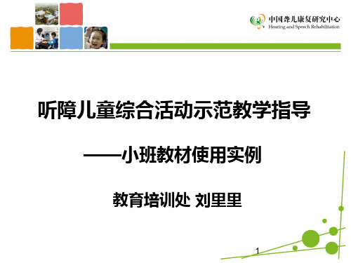 听障儿童综合活动示范教学指导--小班教材使用实例