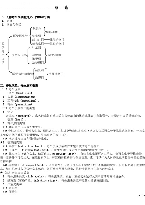 人体寄生虫学-教案与习题
