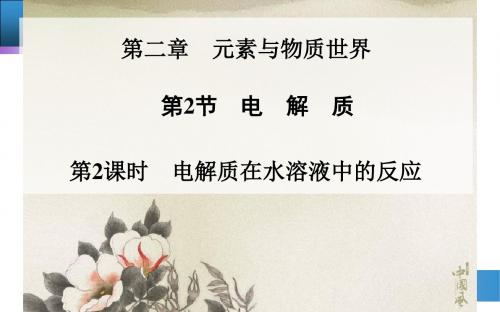 《金版学案》高中化学必修1鲁科版配套课件：2.2.2电解质在水溶液中的反应