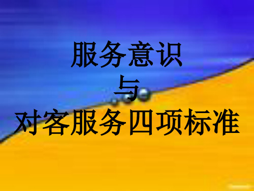 服务意识与对客服务四项标准