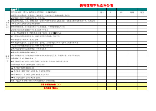 展车检查标准