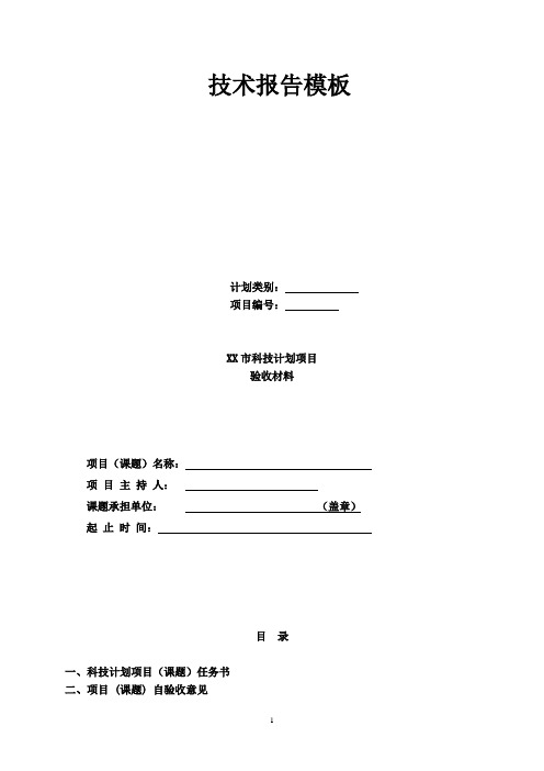技术报告模板