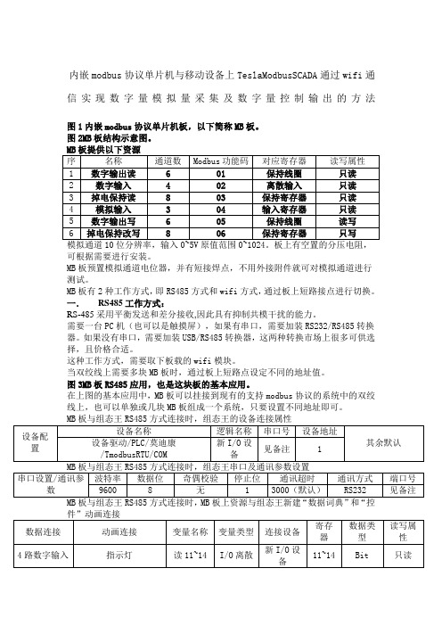 TeslaModbusSCADA上位机通过wifi与modbus从站连接的实现过程